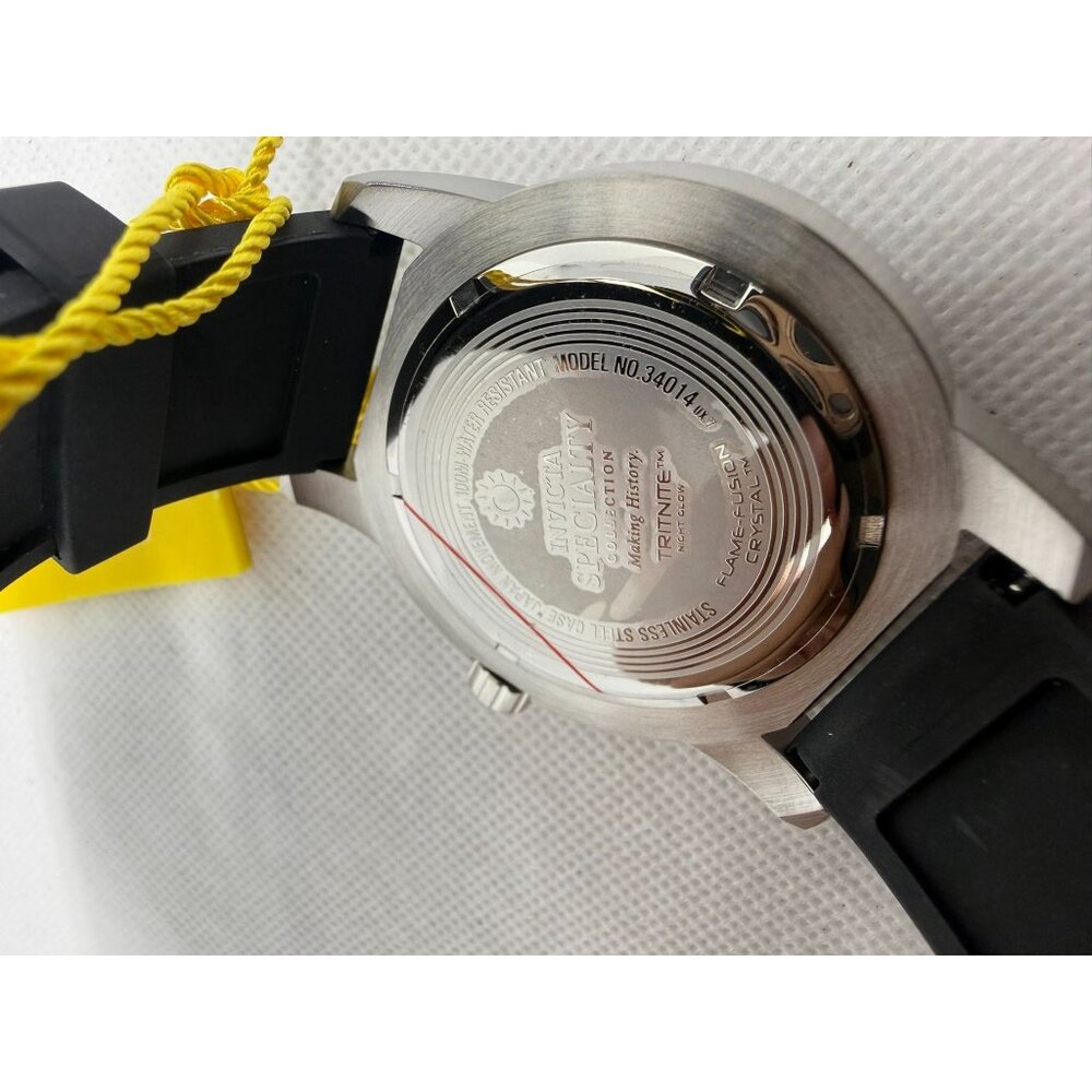Invicta Mens Analog Watch With Black Silicone Strap & Stainless Steel Case - Picture 10 of 11